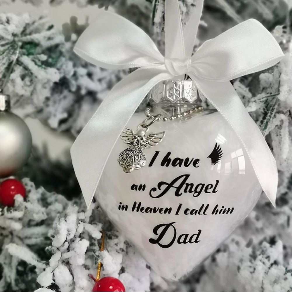 Clear “Dad in Heaven”  Ornament